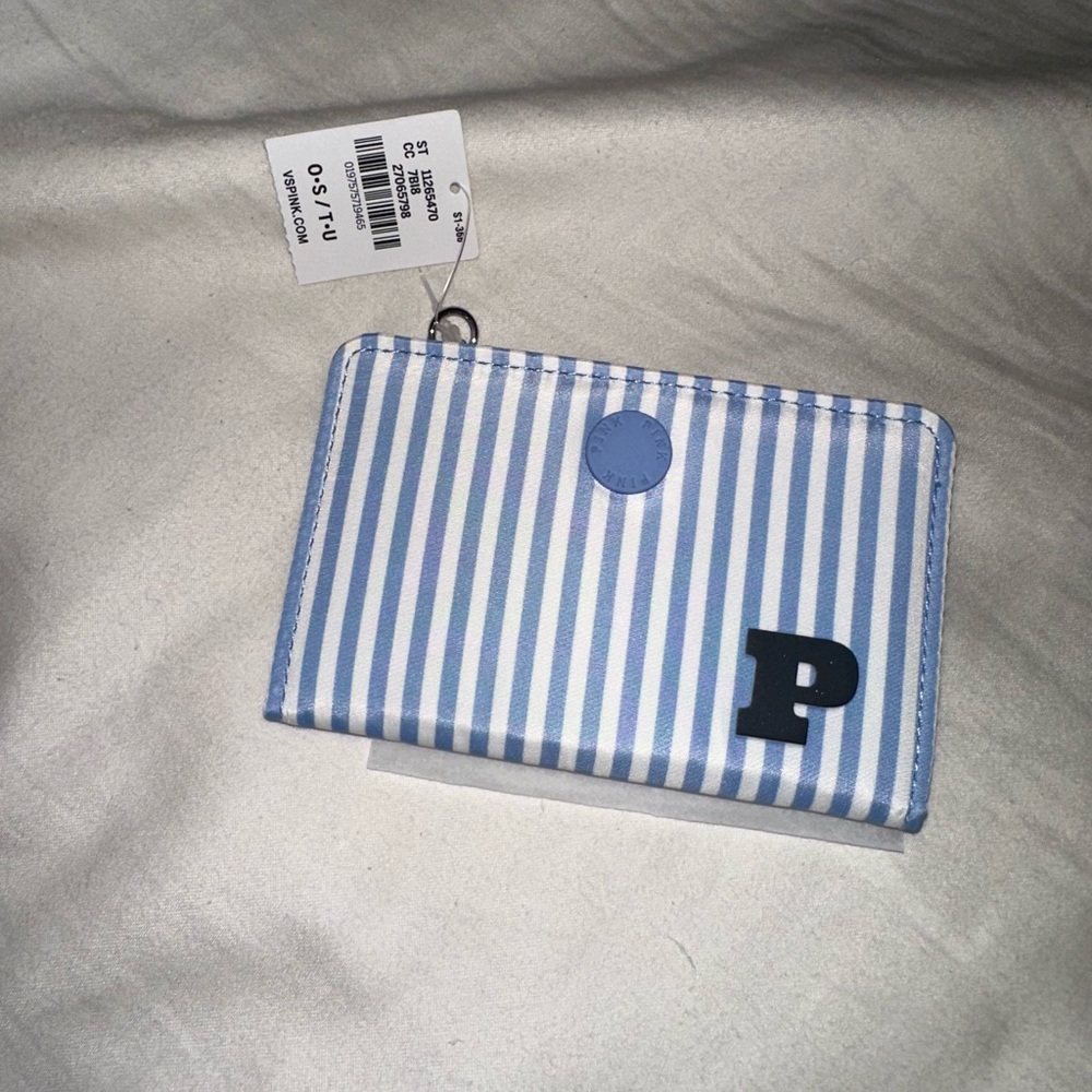 Blue and white stripped 🩵🤍 Victoria’s Secret wallet purse